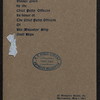 DINNER IN HONOR OF THE CHIEF PETTY OFFICERS OF HIS MAJESTYS' SHIP GOOD HOPE [held by] THE CHIEF PETTY OFFICERS OF THE U.S. SHIP LOUISIANA [at] "HAMPTON ROADS, VA" (SS;)