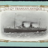 DAILY MENU, DINNER [held by] CIE GLE TRANSATLANTIQUE [at] "ABOARD PAQUEBOT ""LA SAVOIE""" (SS;)