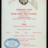FOURTH ANNUAL WHITE BREAKFAST [held by] RUBINSTEIN CLUB [at] "WALDORF-ASTORIA, NEW YORK, NY" (HOTEL;)