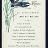 DINNER [held by] LA VICOMTESSE PARKER [at] "22 DOWN STREET, LONDON, ENGLAND" (FPR;)