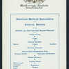 ANNUAL DINNER OF THE SECTION ON NERVOUS AND MENTAL DISEASES [held by] AMERICAN MEDICAL ASSOCIATION [at] "MARLBOROUGH-BLENHEIM HOTEL, ATLANTIC CITY, NJ" (HOTEL;)
