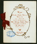 DINNER IN HONOR OF THOMAS NORTON HUNT, MAYOR OF BOSTON [held by] TWENTIETH CENTURY ALDERMANIC ASSOCIATION [at] "COPLEY SQUARE HOTEL, [BOSTON, MA]" (HOTEL;)