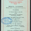SPECIAL LUNCHEON [held by] CONGRESS HOTEL COMPANY [at] "CHICAGO, [IL]" (HOTEL;)