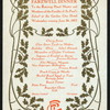 FAREWELL DINNER TO THE RETIRING HEAD MASTER AND MEMBERS OF THE FACULTY OF ST. PAUL'S SCHOOL [held by] ST. PAUL'S SCHOOL [at] "GARDEN CITY HOTEL, GARDEN CIY, NY" (HOTEL;)