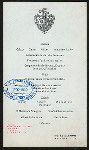 LUNCHEON TO GENTLEMEN WHO ACCOMPANIED HIM ON THE FIRST TRAIN THROUGH THE BELMONT TUNNEL UNDER THE EAST RIVER ON OPENING DAY [OF IRT] [held by] AUGUST BELMONT [at] HOTEL BELMONT [NEW YORK] (HOTEL;)