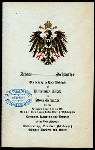 WEDDING OF WILHELMINA ZEISSE AND ALOYS SCHAUFLER [held by] ZEISSE - SCHAUFLER [at] "HOTEL MAJESTIC, PHILADELPHIA, PA" (HOTEL;)