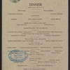 DINNER [held by] BROADWAY CENTRAL HOTEL [at] "NEW YORK, NY" (HOTEL;)