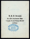 MENU [held by] U.S.S. VERMONT [at] "NAVY YARD, CHARLESTOWN, MA" (SS;)