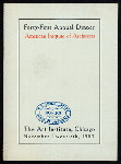 41ST ANNUAL DINNER [held by] AMERICAN INSTITUTE OF ARCHITECTS [at] "ART INSTITUTE ,CHICAGO, IL;" (OTHER (ART INSTITUTE);)