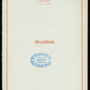 DAILY MENU, BREAKFAST [held by] HOTEL THORNDIKE [at] "BOYLSTON STREET, BOSTON, MA" (HOTEL;)