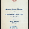 SECOND ANNUAL BANQUET [held by] COHOCKSINK CANOE CLUB [at] "HOTEL MAJESTIC, PHILADELPHIA, PA" (HOTEL;)
