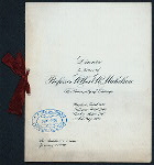 DINNER IN HONOR OF PROFESSOR ALBERT A. MICHELSON [held by] UNIVERSITY OF CHICAGO [at] THE AUDITORIUM ANNEX (HOTEL;)