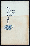 ANNUAL DINNER [held by] COLORADO SCIENTIFIC SOCIETY [at] "UNIVERSITY CLUB, DENVER, CO" (OTHER (PRIVATE);)