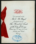 DINNER TO E.B.BOYD [held by] THE BOARD OF TRADE OF THE CITY OF CHICAGO [at] "AUDITORIUM HOTEL [CHICAGO, IL]" (HOTEL;)