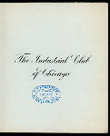 ELEVENTH MEETING [held by] THE INDUSTRIAL CLUB OF CHICAGO [at] "AUDITORIUM ANNEX [CHICAGO, IL]" (HOTEL;)