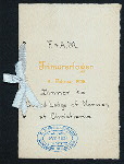DINNER [held by] GRAND LODGE OF NORWAY [at] "CHRISTIANIA, NORWAY [OSLO]" (FOR;)