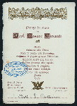 DINNER IN HONOR OF ABOVE [held by] PROFESSOR CESARE VIVANTE [at] "ALBERGO MODERNO, ROME, ITALY" (FOR;)