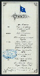 DINNER TO CHILIAN OFFICIALS [held by] ADMIRAL ROBLEY D. EVANS [at] "ON BOARD FLAGSHIP ""CONNECTICUT""" (SS;)