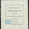 11TH ANNUAL DINNER [held by] THE SCRANTON ENGINEERS' CLUB [at] "HOTEL JERMYN, SCRANTON, PA" (HOTEL;)