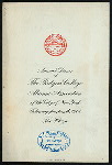 ANNUAL DINNER [held by] RUTGERS COLLEGE ALUMNI ASSOCIATION OF THE CITY OF NEW YORK [at] "PLAZA, THE" (HOTEL;)