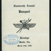 NINETEENTH ANNUAL BANQUET [held by] S.C.S. [at] "KLOSKYS, MOBILE, AL" ((?REST?);)