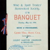 BANQUET [held by] WINE & SPIRIT TRADES' BENEVOLENT SOCIETY [at] "CECIL HOTEL,LONDON,ENGLAND" (HOTEL;)