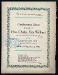 COMPLIMENTARY DINNER [held by] FRIENDS OF HON. CHARLES FINN WILLIAMS [at] "BUSINESS MEN'S CLUB, CINCINNATI, OH" (OTHER [PRIVATE CLUB];)