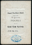 DINNER OF THE KENT LAW SOCIETY [held by] ROYAL PAVILLION HOTEL [at] "FOLKESTONE,ENGLAND" (HOTEL;)