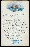 DINNER [held by] PRINCE & PRINCESS OF WALES [at] EN ROUTE FROM PORT VICTORIA TO TRONDHJEM ON BOARD H.M.Y.VICTORIA & ALBERT (SS)