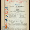DINNER [held by] COMPAGNIE GENERAL TRANSATLANTIQUE [at] ABOARD PAQUEBOT LA LORAINE (SS;)
