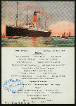 DAILY MENU [held by] CUNARD STEAM SHIP COMPANY LIMITED [at] "ABOARD R.M.S. ""ETRURIA""" (SS;)