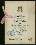 FAREWELL DINNER TENDERED TO FRANK C. SAFFORD [held by] MILWAUKEE HOTEL ASSOCIATION [at] ST. CHARLES HOTEL (HOTEL;)