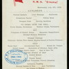 DAILY MENU,LUNCHEON [held by] CUNARD STEAM SHIP COMPANY LIMITED [at] "ABOARD R.M.S. ""ETRURIA""" (SS;)