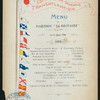 DINNER ON BOARD [held by] COMPAGNIE GENERALE TRANSATLANTIQUE [at] "ON BOARD ""LA BRETAGNE""" (SS;)
