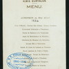 LUNCHEON [held by] H.M.S. EURYALUS [at] ON BOARD (FOR;)
