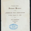 TWENTY-NINTH ANNUAL DINNER [held by] AMERICAN BAR ASSOCIATION [at] "THE AUDITORIUM, MINNEAPOLIS, MN" (REST;)