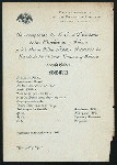 DINNER [held by] PRESIDENTE DE LA RUPUBLICA  Y SENORA Y DEL SENOR ELIHU ROOR Y SENORA [at] "LEGACION DE LOS ESTADOS UNIDOS, SANTIAGO, CHILE" (OTHER (GOVERNMENT BUILDING);)