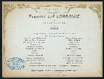 DINNER [held by] COMPAGNIE GENERAL TRANSATLANTIQUE [at] ABOARD PAQUEBOT LA LORRAINE (SS;)
