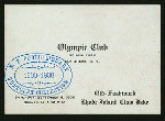 OLD-FASHIONED RHODE ISLAND CLAM BAKE [held by] OLYMPIC CLUB OF NEW YORK [at] "BAY SHORE, NY" (OTHER [PRIVATE];)