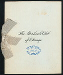 FIFTY-EIGHTH MEETING [held by] THE MERCHANT'S CLUB OF CHICAGO [at] "THE AUDITORIUM [CHICAGO, IL]" (HOTEL;)