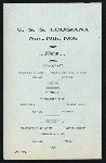 DAILY MENU [held by] U.S.S. LOUISIANA [at] AT SEA (SS;)