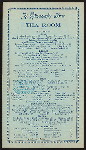 DAILY MENU [held by] THE WANAMAKER STORE TEA ROOM [at] (NEW YORK?) (REST;)