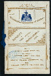 BANQUET [held by] WORSHIPFUL COMPANY OF CUTLERS [at] "THE HALL, [LONDON, ENGLAND]" (OTHER (PRIVATE ARA?);)