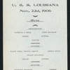 DAILY MENU [held by] U.S.S. LOUISIANA [at] AT SEA (SS;)
