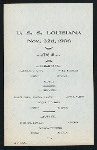 DAILY MENU [held by] U.S.S. LOUISIANA [at] AT SEA (SS;)
