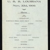DAILY MENU [held by] U.S.S. LOUISIANA [at] AT SEA (SS;)