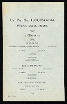 DAILY MENU [held by] U.S.S. LOUISIANA [at] AT SEA (SS;)