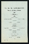 DAILY MENU [held by] U.S.S. LOUISIANA [at] AT SEA (SS;)