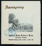 THANKSGIVING DAY BREAKFAST, DINNER & SUPPER [held by] INDIANA STATE SOLDIERS' HOME [at] "LA FAYETTE,INDIANA" ([SOLDIERS' HOME])