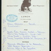 LUNCH [held by] OLD POODLE DOG RESTAURANT [at] "SAN FRANCISCO,CA;" (REST;)